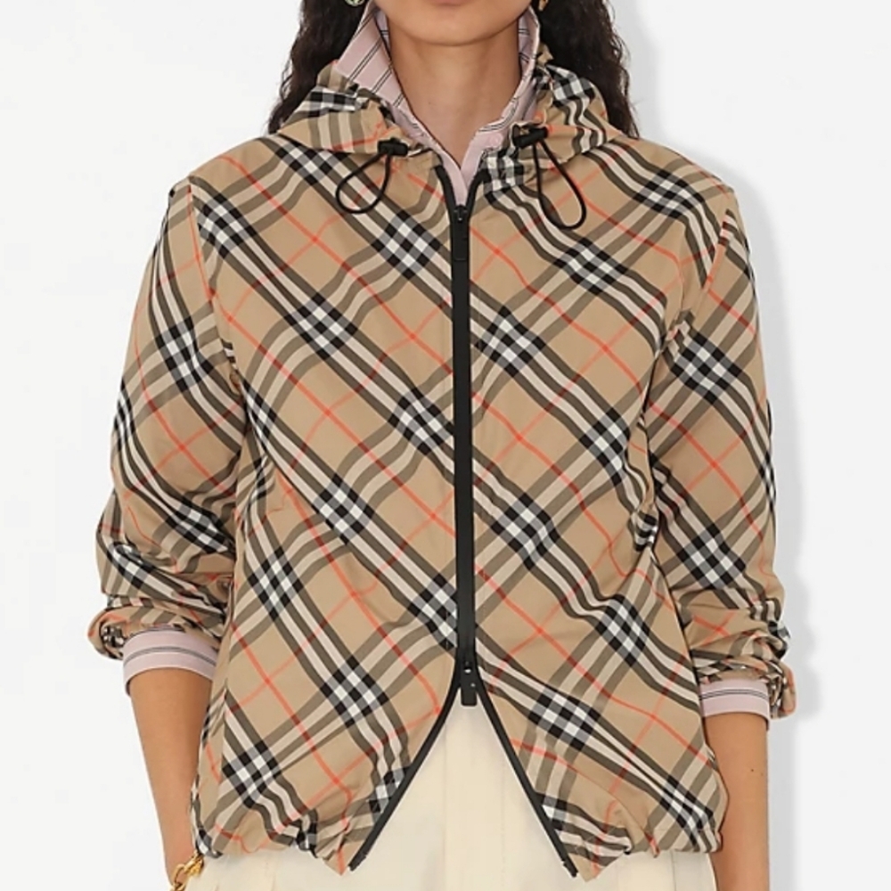 Burberry Check Hooded Jacket